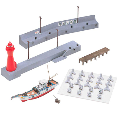 燈台 防波堤 漁船 商品画像