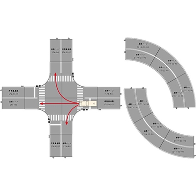 X-002 交差点ユニットセット(十字路) 商品画像