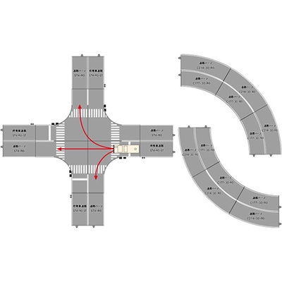 X-002 交差点ユニットセット(十字路)