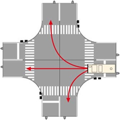 X-001 交差点セット(十字路) 商品画像