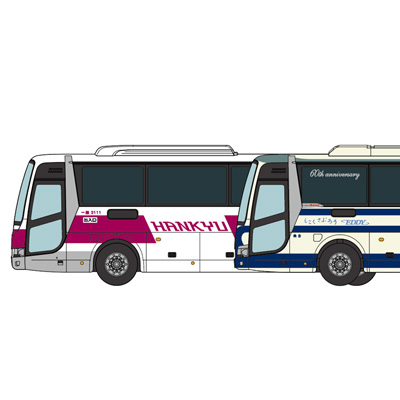 ザ バスコレクション 阪急バス 四国交通 「大阪-阿波池田線」復刻塗装車2台セット