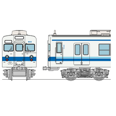 鉄コレ東武鉄道8000系8112編成 グッドデパートメント広告列車6両セット