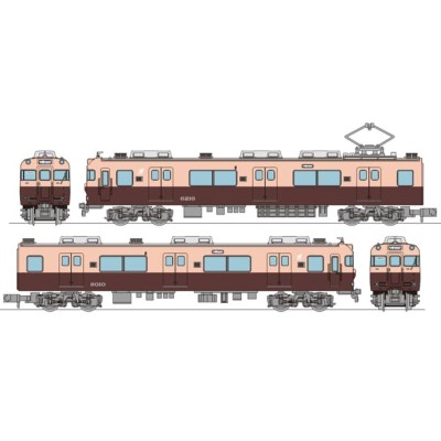 鉄道コレクション名古屋鉄道6000系（復刻塗装 6010編成）2両セット 商品画像