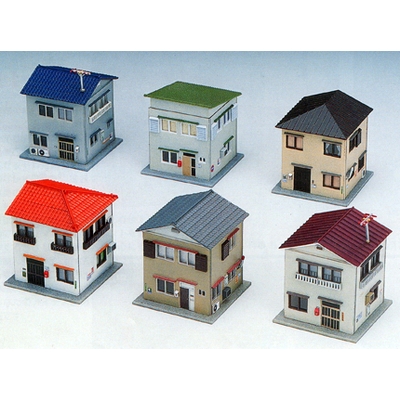 住宅セット(6軒入) (未塗装組立)　商品画像