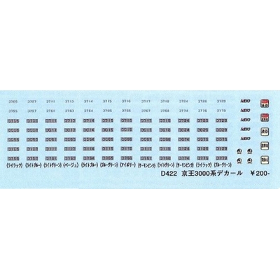 京王3000系デカール　商品画像