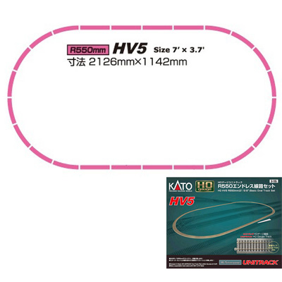 【HO】 HV-5 HOユニトラックR550mmエンドレス線路セット　商品画像