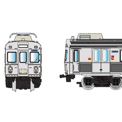 上田電鉄7200系 帯なし 2両セット　商品画像