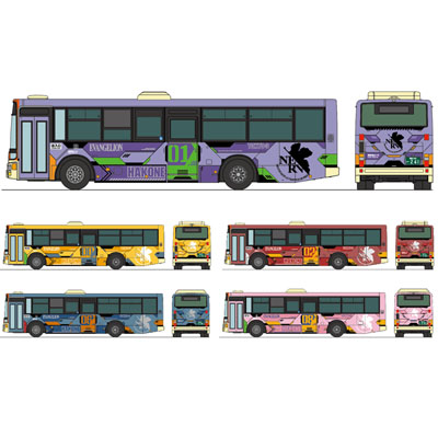 ザ バスクレクション箱根登山バス エヴァンゲリオンバス5台セット　商品画像