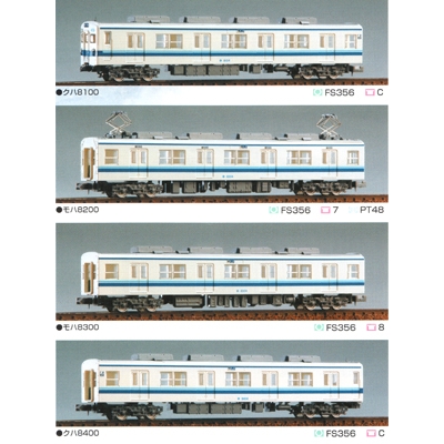 東武8000系旧前面 トータル＆増結セット (塗装済組立)