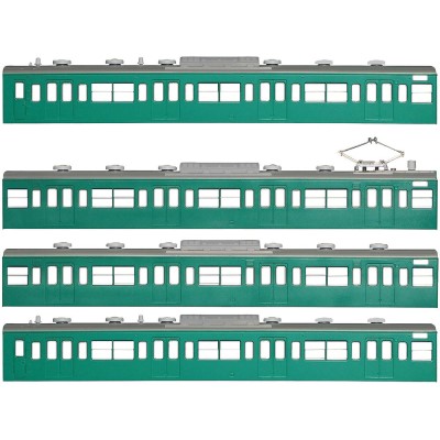 国鉄JR103系低運・非ユニット窓・冷改車・エメラルドグリーン ボディキット 各種