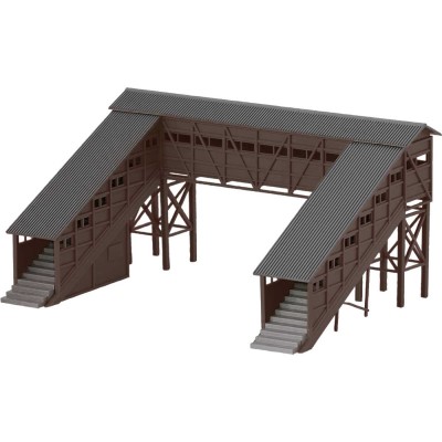 着色済み 跨線橋（ダークブラウン）
