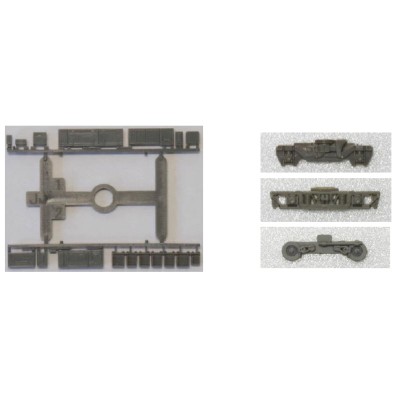 動力台車枠 床下機器セット A-30 （TS807／D-16／パイオニア＋JM）［灰色］