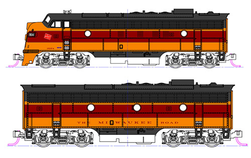 FP7A+F7B ミルウォーキーロード | KATO(カトー) NゲージFP7A+F7B ミルウォーキーロード