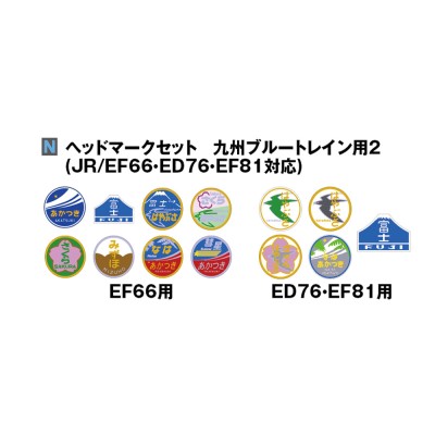 ヘッドマークセット 九州ブルートレイン用2 （JR/EF66 ED76 EF81対応）