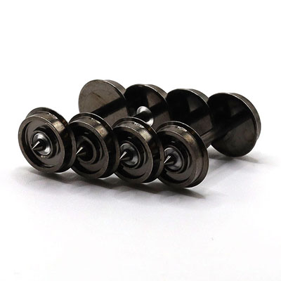 車輪 φ10.5 片側絶縁 pv （4軸入） （黒メッキ）