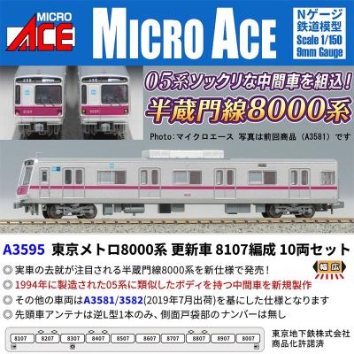 東京メトロ8000系 更新車 8107編成 10両セット