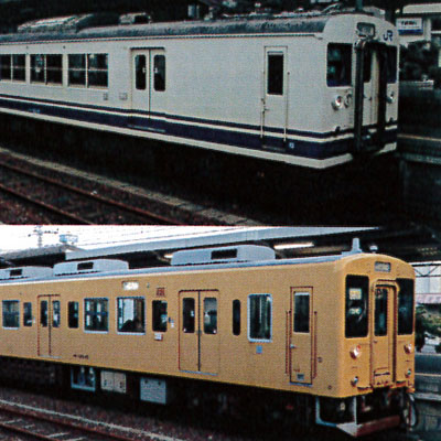 クモハ123広島色+105系濃黄色 3両セット