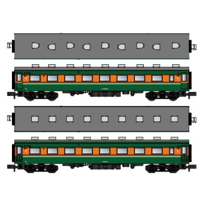 サロ85009+サロ85021 淡緑色帯 2両セット