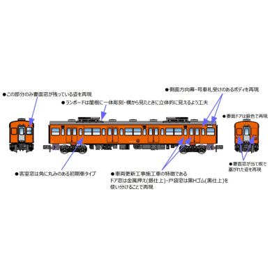モハ103-227+モハ102-382 分散冷房車 オレンジ 武蔵野線 中間車2両セット