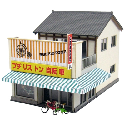 自転車屋(ペーパークラフト)