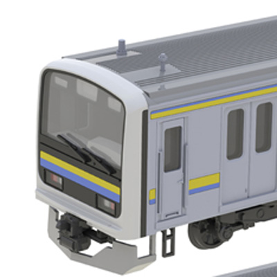 1/80 JR東日本209系直流電車タイプ （房総色） クハ209 クハ208キット