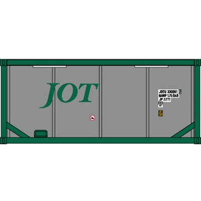 20ftタンクコンテナ フレームタイプ JOT グリーン シルバータンク