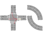 X-002 交差点ユニットセット（十字路）