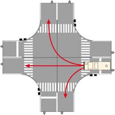 X-001 交差点セット(十字路)