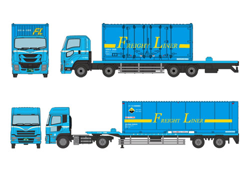 コンテナトラックトレーラーセット