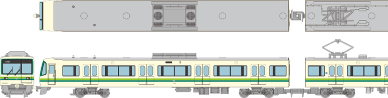 トミーテック　鉄道コレクション　仙台市交通局 1000N系南北線4両セットA