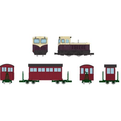 鉄コレナロー80 木曽森林鉄道タイプ ディーゼル機関車＋客車＋制動車 3両セット