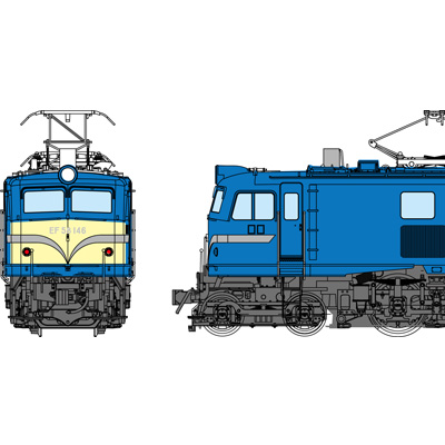 国鉄 EF58 146 ヨロイ窓 SG 前面小窓 前面警戒色