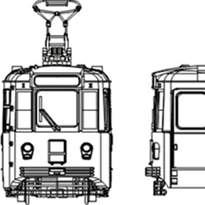 【HO】 都電7500形「ワン・ツーマンタイプ」塗装・印刷(7504番・学園号・町屋駅前行)済