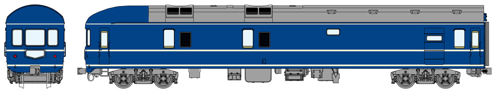 16番(HO) 国鉄 20系客車 カニ21 初期型 (グレー) (塗装済み完成