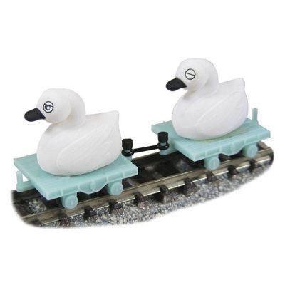 湖面電車 子白鳥(2羽 トロッコ付)