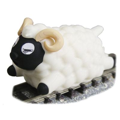 メェー鉄 ねむレール 親ヒツジ 黒顔ツノ付（動力付）