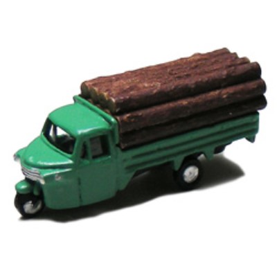 オート三輪トラック 木材 積載仕様（グリーン）