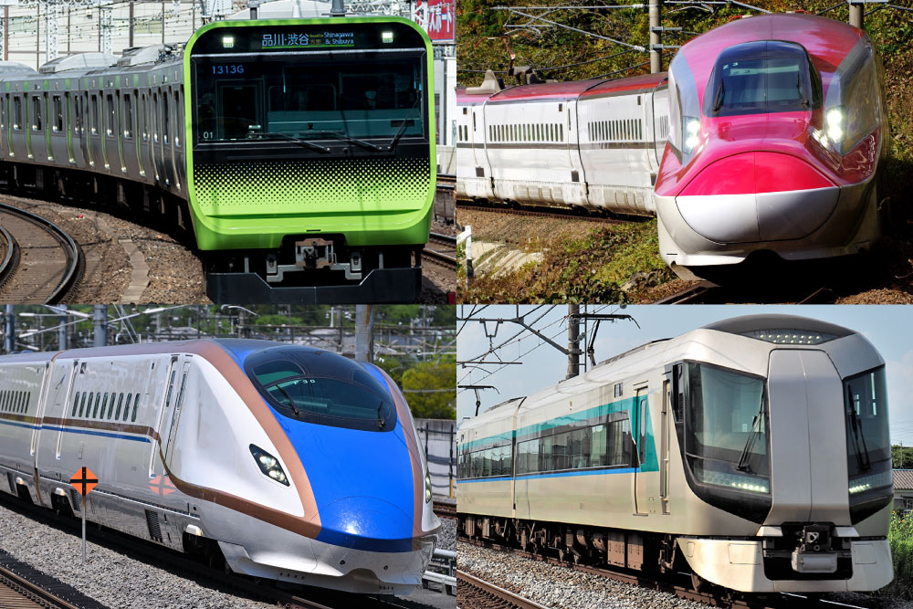 奥山清行氏がデザインした山手線E235系、秋田新幹線E6系、北陸新幹線E7系、東武500系