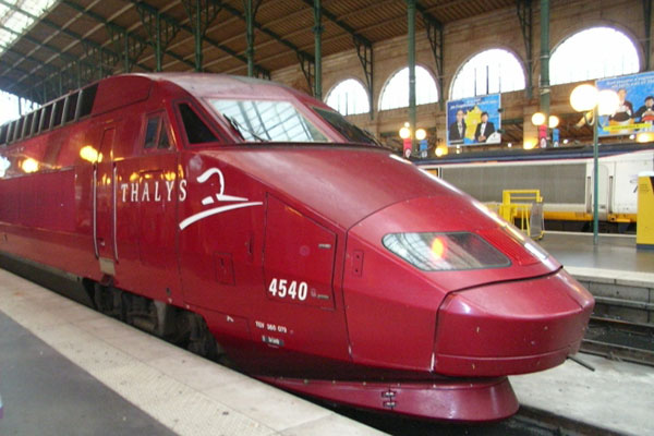 超特急タリス（Thalys）前面