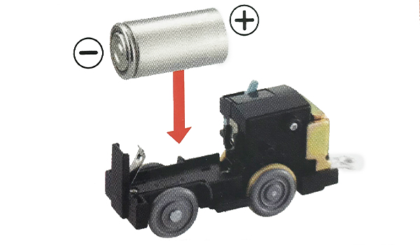 プラレール電池の入れ方