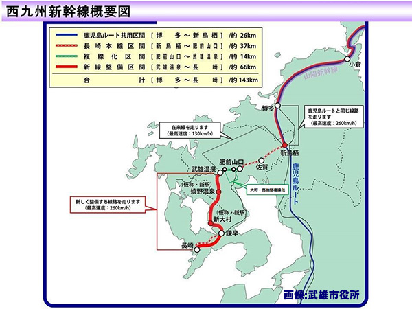 西九州新幹線概要図