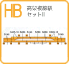 高架複線　駅セット2